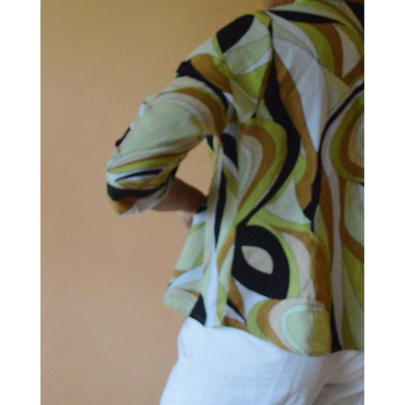 Vintage Y2K Printed Silky Blouse - Picture 3 of 3